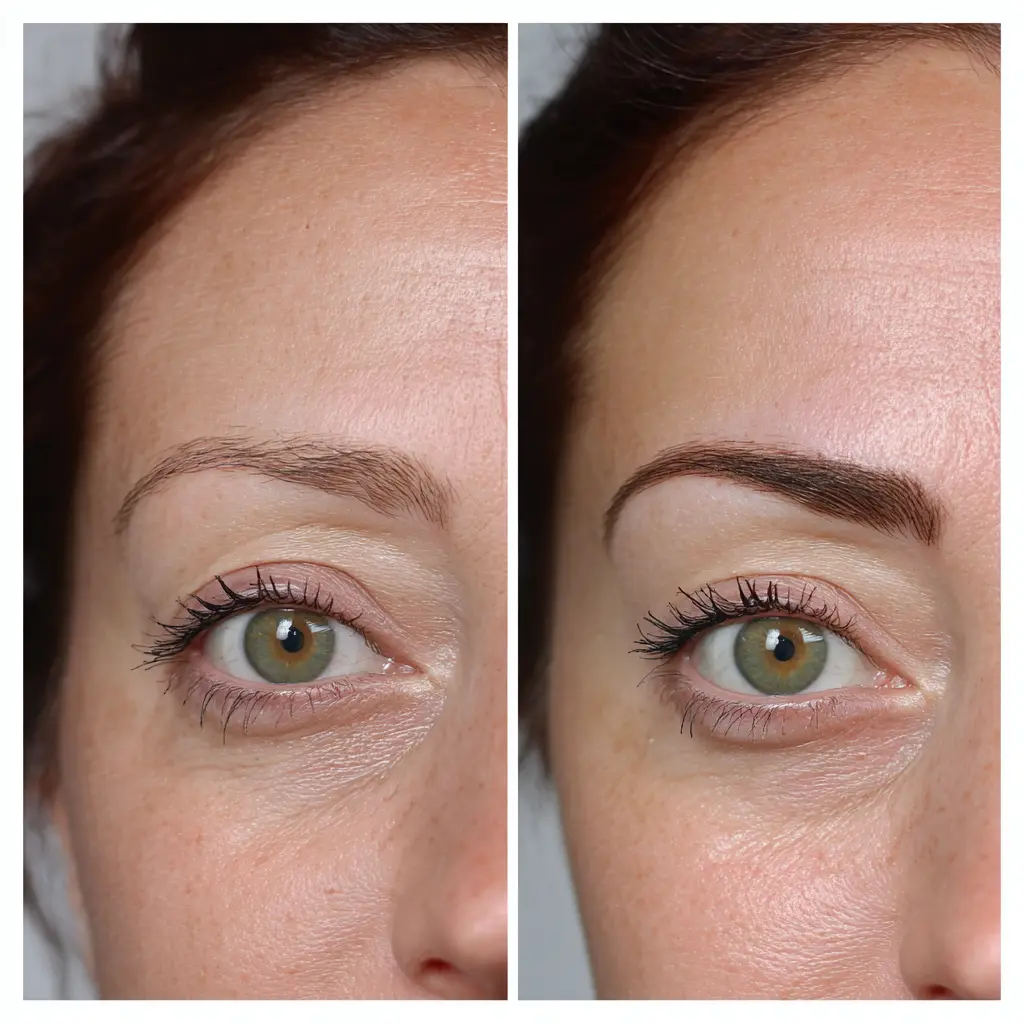 Bianca — before and after eyebrows restoration at Vegas Hair Transplants