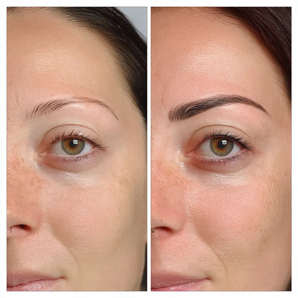 Shannon — before and after eyebrows restoration at Vegas Hair Transplants