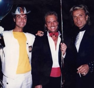 Lee Millard with Siegfried and Roy, Las Vegas, c. 1990